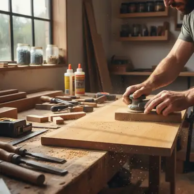 Medienos dažymas, poliravimas ir kt.