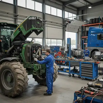 Sunkiojo transporto, žemės ūkio technikos remontas ir priežiūra